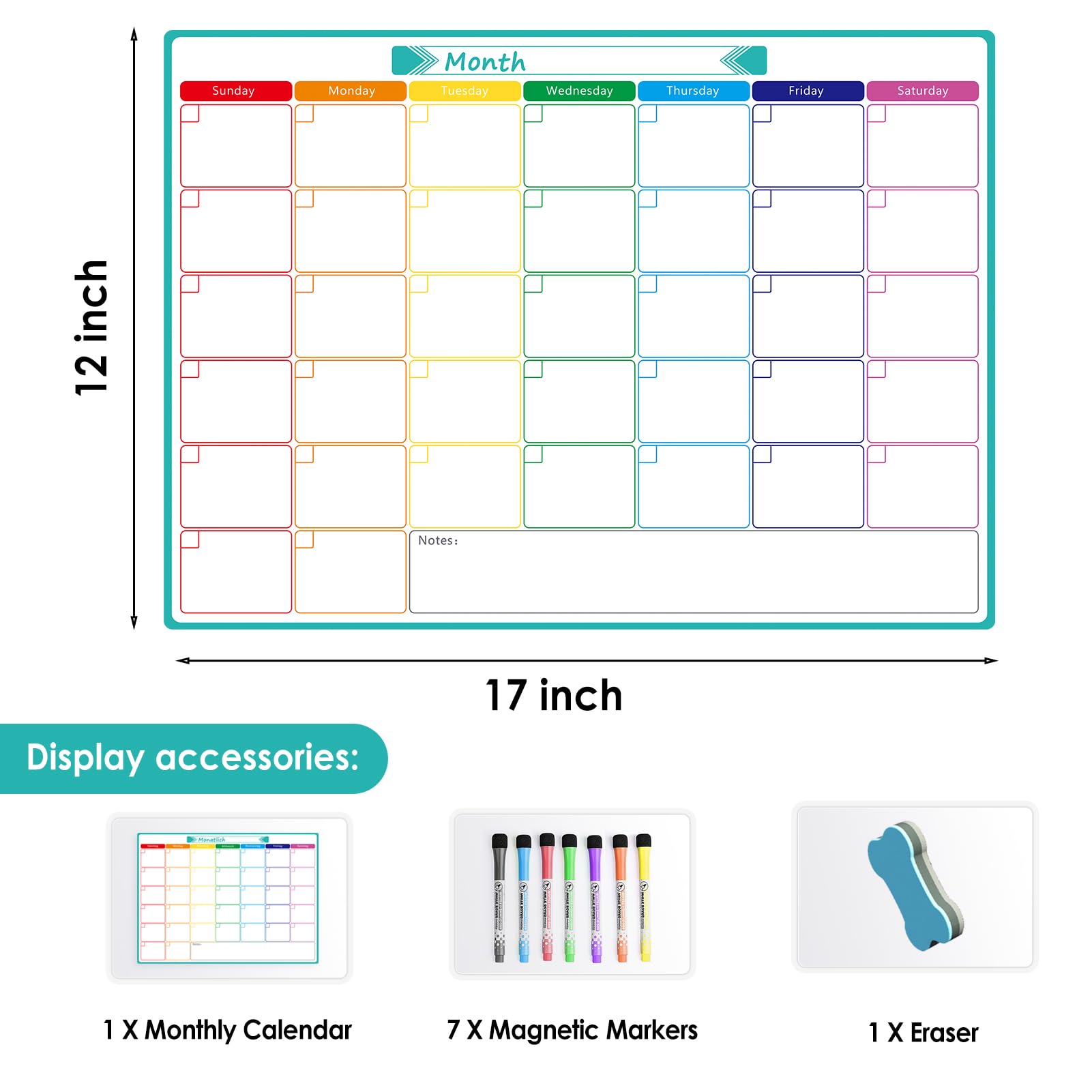 MaxGear Monthly Planner Magnetic Whiteboard photo 5