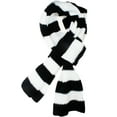 thumbnail image 2 of VIVIAN & VINCENT Fall Winter Ultra Soft Knit Striped Scarf for Women Black White, 2 of 5