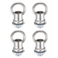 thumbnail image 1 of Uxcell Paquete de 4 Tuercas de Ojo de Elevación, Carga Máxima de 5kg, Ganchos de Accesorios de Luz M10 de 14mm para Colgar Lámpara Candelabro [Níquel Satinado], 1 of 6