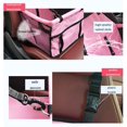 thumbnail image 2 of Asiento de coche plegable para mascotas, transportador de coche para gatos con correa de seguridad y bolsillo de almacenamiento con cremallera con 2 barras de soporte, perro pequeño portátil Xemadio WMZL-239, 2 of 6