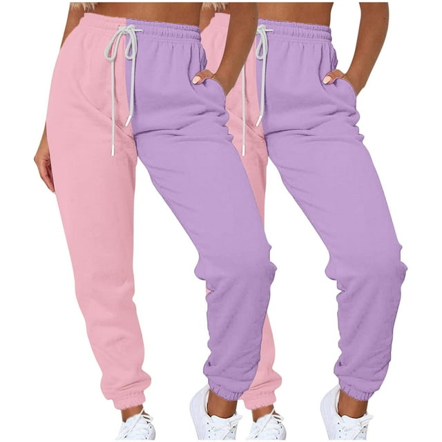 Hvobtty Pantalon Long Décontracté pour Femmes, Pantalon Décontracté Patchwork pour Femmes Taille Haute à Cordon avec Multiples Poches Corset Pantalon Long