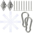 thumbnail image 2 of Ceiling Mount Swing Hanger Hammock Chair Hanging Kit for Outdoor Use Silver 8x5x3.5cm 1Set, 2 of 4