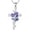 Cross Tulips, variant on Violet Cross Necklace 925 Sterling Silver Violet Flower Cross Necklace Birth Flower Jewelry Gifts for Women Mom Her