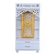 thumbnail image 4 of Large Pooja Mandir For Home And Office With LED Lights / Customized Desginer Mandir / White Acrylic High Gloss Cabinet Storage Pooja Ghar, 4 of 5
