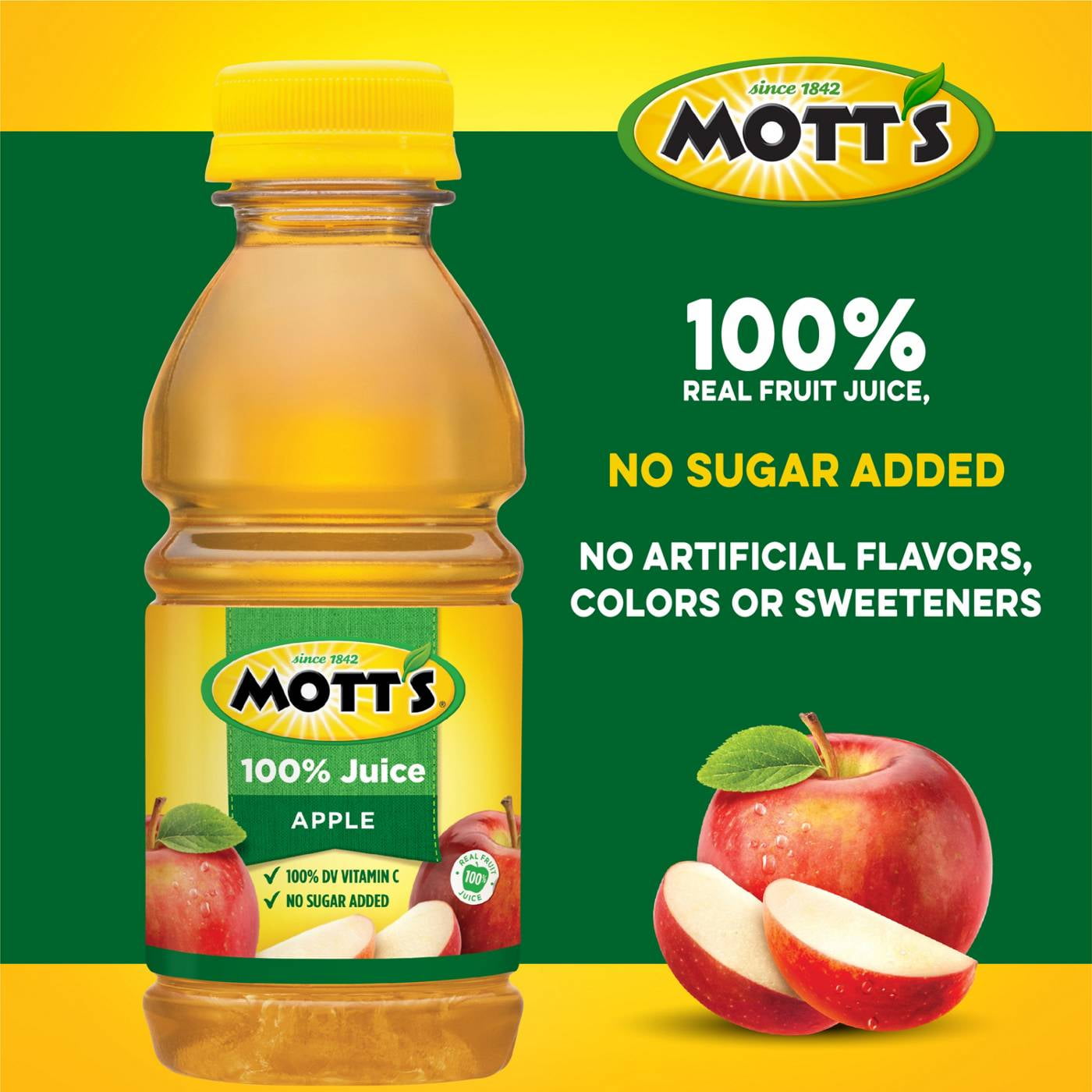 2 Pack Mott's 100% Apple Juice 8 oz Bottles