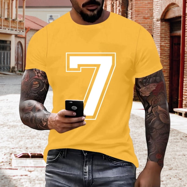 Tops para hombre, blusas y camisas de cuello redondo y manga corta para hombre, blusas estampadas de moda para hombre, jersey de cuello redondo y manga corta, blusa de poliéster para hombre.