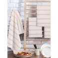 thumbnail image 2 of Pink Striped Kitchen Dish Towels for Drying Dishes Set of 2, Rustic Pink Stripe Modern Art Beige Waffle Weave Microfiber Hand Tea Bathroom Towels Quick Dry & Absorbent Towel 15.7x23.6, 2 of 7