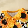 thumbnail image 4 of eileial Baby Girl Outfit Baby Girl Footies Zipper Sleeper 2 Pack Ruffle Pajamas,Yellow 12-18 Months, 4 of 6