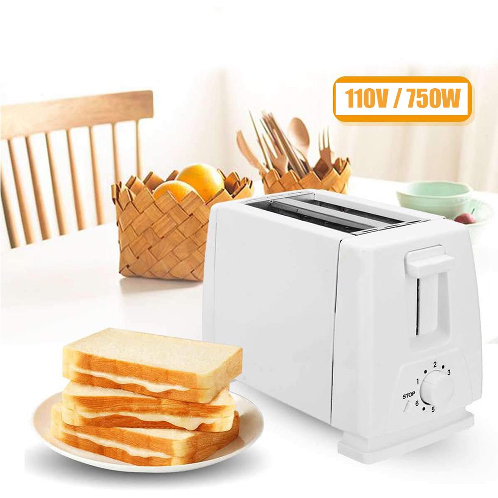 Toaster 2 Slices 6 Level Toast Settings Sturdy Crumb Tray Extra Wide