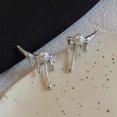 thumbnail image 1 of Woman Asymmetric Diamond Love Metal Chain Earrings Christmas, GiftPearl Lava, 1 of 5