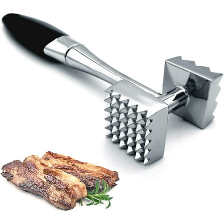 

BuleStore Stainless steel Double Side Meat Pounder Tenderiser Hammer Steak Mallet BBQ Tool