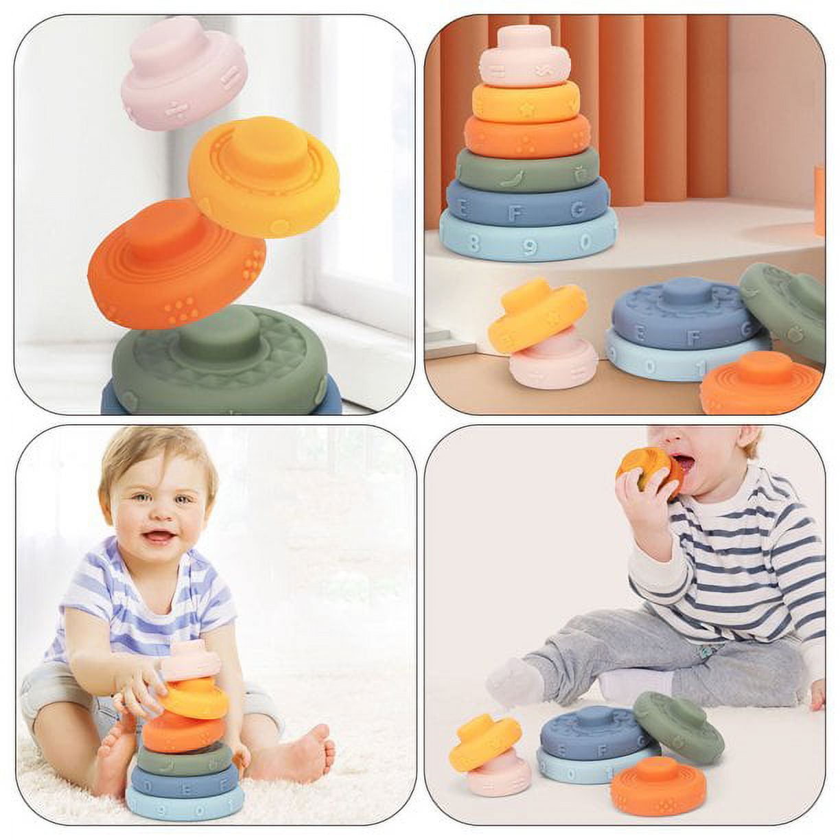 Stacking Cups Spinning Bath Toys For Baby Kids Girls Boys 123 Year Old  Toddlers