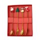 thumbnail image 1 of Juego de cucharas navideñas de acero inoxidable con tema de árbol, Papá Noel y estrella. Cucharas para remover café. Utensilios de cocina festivos con caja de regalo, 1 of 7