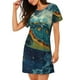 thumbnail image 2 of Balery Surfing Turtle Camisón de manga corta con cuello redondo para mujer, cómodo y elegante., 2 of 6