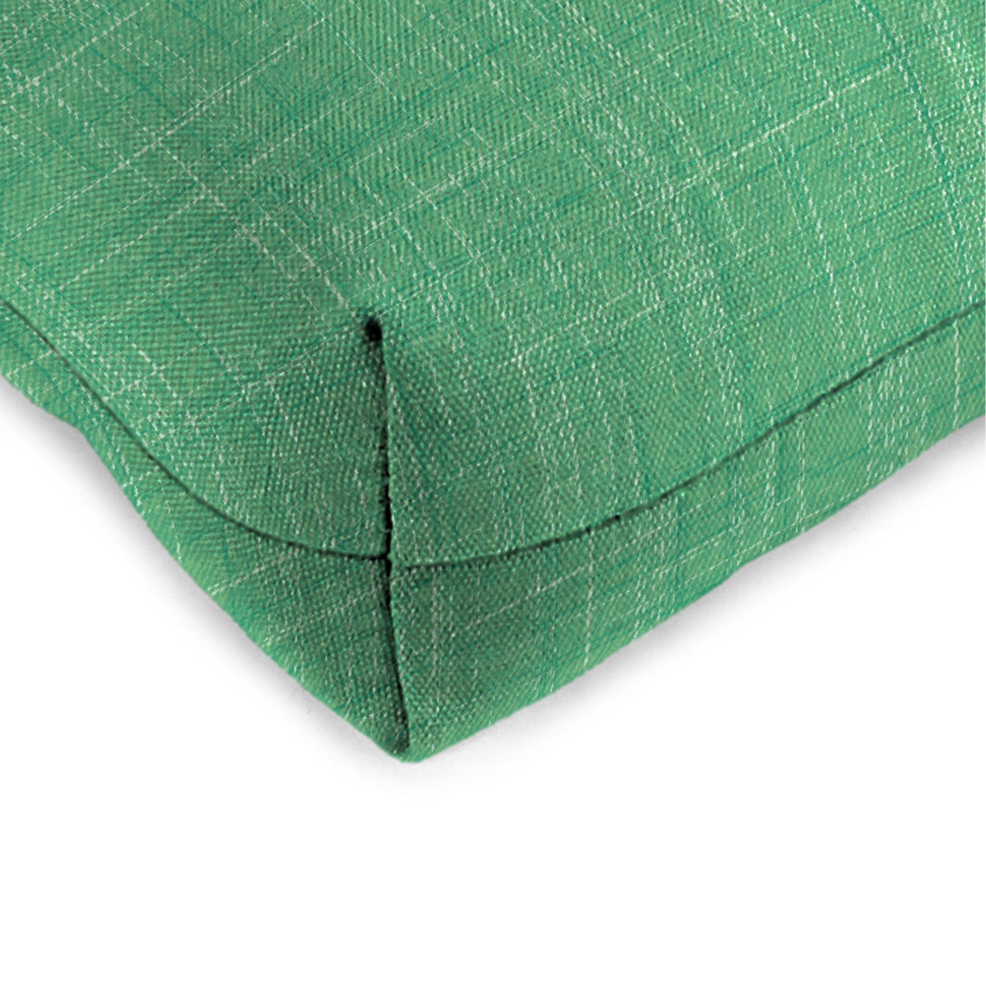 Jordan Manufacturing 18" x 18" Harlow Dill Green Crosshatch Square Tufted Contoured Outdoor Wicker Seat Cushion (2 Pack)