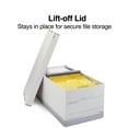 thumbnail image 3 of Staples Medium Duty 50% Recycled Corrugated File Box Lift Off Lid Letter Size White/Gray 4/Carton, 3 of 9