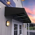 thumbnail image 4 of Awntech 3.38 Ft New Yorker Fixed Awning Canopy with Rigid Valance (40.5in x 31in x 24in), Black, 4 of 4