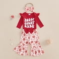 thumbnail image 2 of Conjunto de mamelucos navideños Kuriozud para bebés y niñas de 3 a 6 m, 2 of 7