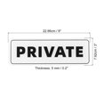 thumbnail image 2 of Uxcell 9"x3" Señal Privada Acrílica Autoadhesiva para Puerta, Cartel de Montaje en Pared, Blanco, Paquete de 2, 2 of 5