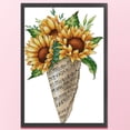 thumbnail image 3 of Hilo de bordar Eco-algodón completo 14CT Wdftyju Kit de punto de cruz Girasol, 3 of 9