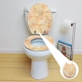 Marblized Wood Toilet Seat, Color & Pattern will Vary by Item