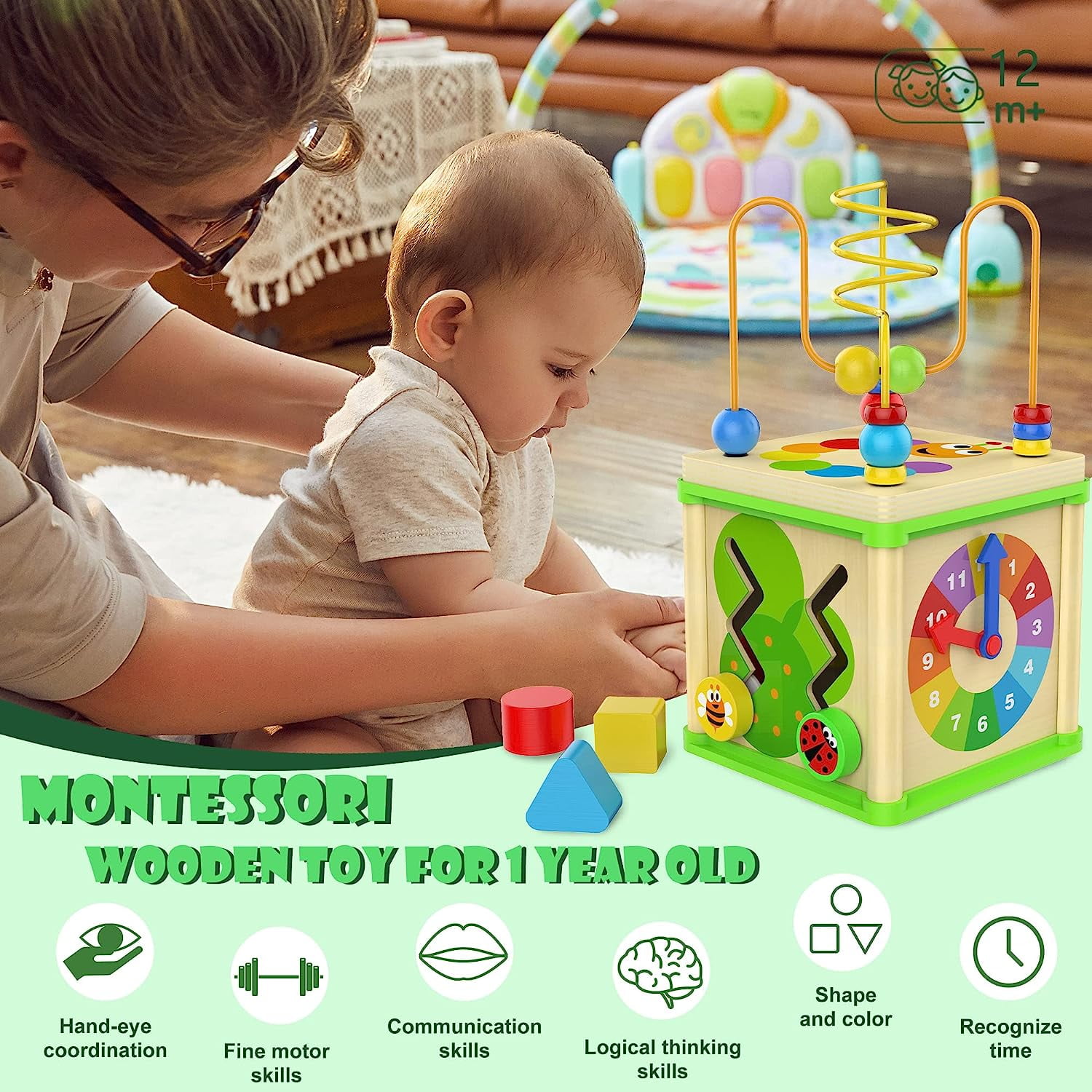 12-in-1 Wood Game Center — Bright Bean Toys