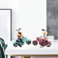 thumbnail image 4 of GROWTH TANK 2 Pcs Statue de Poupée Moto Figurines de Collection pour Salon Table, 4 of 5