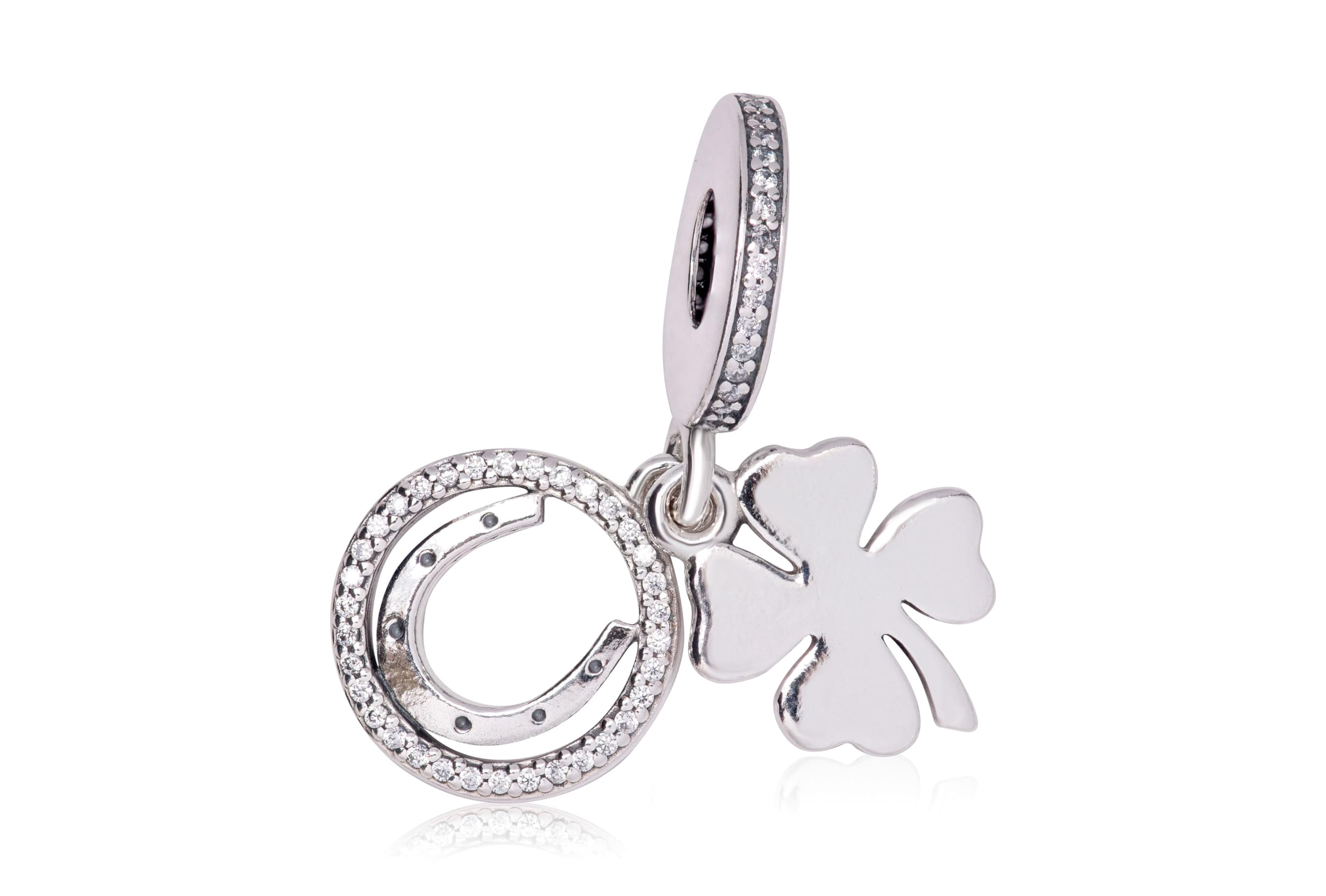 Pandora Women's Sterling Silver Gemstone Clover Lucky Day Pendant Charm