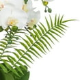 thumbnail image 3 of Vanity Art Faux Phalaenopsis Orchid Floral Arrangement in Ceramics Vase | 12 Stems 25.2" Artificial Real Touch Silk Orchids in Gold Ceramic Pot for Home Office Decoration, MLTAO-1070JS, 3 of 7