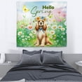 thumbnail image 3 of Cocker Spaniel Hello Spring Time Flower Floral Nature Tapestry Cockers Dog Lover Gifts Wall Hanging Backdrop Home Decor - 02031, 3 of 5