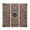 Brown Carved Floral  Square S/3 24"W, 72"H, variant on DecMode Gray Wooden Floral Handmade Carved Scroll Mandala Home Wall Decor with Brown Distressing, 36" x 1" x 36"