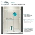 thumbnail image 2 of Transolid Ipd487610c-J 76" High X 48" Wide Pivot Semi Frameless Shower Door - Chrome, 2 of 4