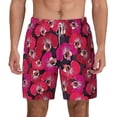 thumbnail image 2 of Picia Orchids Flowers pattern Mens Swim Trunks with Compression Liner Stretch Beach Shorts Quick Dry with Zipper Pockets No-Chafing Board Shorts-Small, 2 of 9