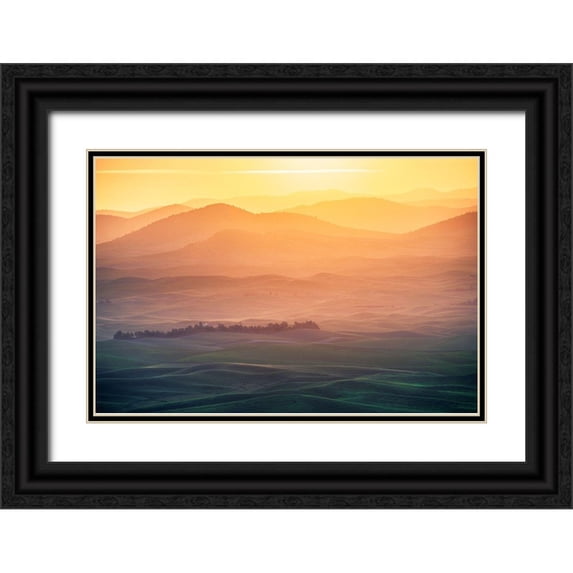 Chantaravisoot, Naphat 32x23 Black Ornate Wood Framed with Double Matting Museum Art Print Titled - Dreamy Morning