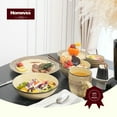 thumbnail image 5 of Homevss 48 Piece tree bark style Light yellow Ceramic Tableware Set for 8, 5 of 5