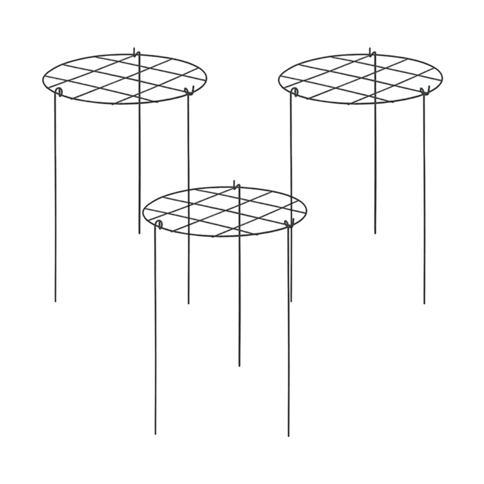 oshhni 3 Pieces Peony Cages and Supports Metal for Hydrangea Vegetables Tall Plants Grids