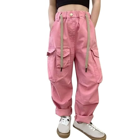 

Boys Cargo Pants Khaki Pants for Boys Women s Cargo Pants Women Cargo Pants Joggers for Boys Pink Size:130