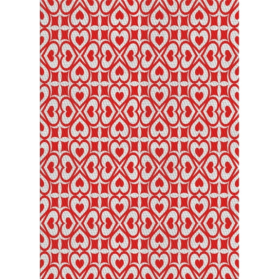 Ahgly Company Machine Washable Indoor Rectangle Transitional Ferrari Red Area Rugs, 8' x 10'