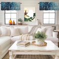 thumbnail image 4 of Summer Retro Valance Curtain White Marine Life Conch Shells Blue Gradient Linen Window Valances Rod Pocket Short Curtains Window Treatments for Kitchen Bedroom Bathroom Laundry 54" x 18", 4 of 9