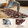 thumbnail image 4 of Brown Skull Rose Pattern Hot Yoga Mat Towel Non Slip for Hot Yoga - Quick-Drying Yoga Mat Cover with 4 Corner Pockets with Travel Bag - Hot Yoga Towel Non Slip 74"x26", 4 of 6
