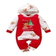 thumbnail image 1 of Combinaison Imprimée de Noël Unisexe pour Bébé à Manches Longues avec Capuchon, 1 of 8