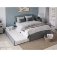 thumbnail image 3 of AFI Warren Queen Wood Platform Bed with Headboard Footboard & Twin-XL Trundle, Grey, 3 of 14