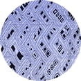 thumbnail image 1 of Ahgly Company Machine Washable Indoor Round Abstract Blue Modern Area Rugs, 7' Round, 1 of 4