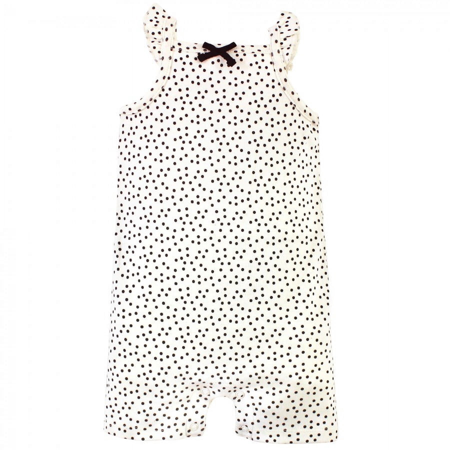Touched by Nature Unisex Baby Organic Cotton Rompers, Poppy, 3-6 Months
