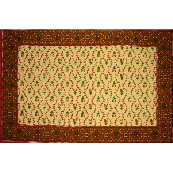 Buti Print Cotton Table Placemat 19" x 13" Red