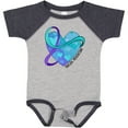 thumbnail image 3 of Inktastic Suicide Prevention Awareness Purple and Teal Heart Ribbon Boys or Girls Baby Bodysuit, 3 of 5