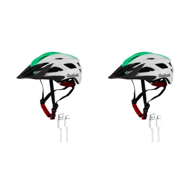 Naiovety Casco de ciclismo con luces, bicicletas de carretera de montaña, seguridad de carga, casco de bicicleta integrado, gorras de patinaje Type5 NO5