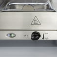 thumbnail image 4 of Proctor Silex Serveur buffet et plaque chauffante triple avec 3 bacs en acier inoxydable, 2,5 pte chacun, 300 W, 34300RG, 4 of 5