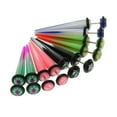 thumbnail image 2 of EHJRE 10pcs Colorful Acrylic Taper Stainless Steel Pin Faux Gauge Ear Stretching, 2 of 9