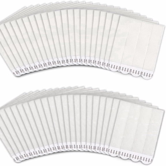 JOWBOOW Heavy-Duty Hook and Loop Picture Hanging Strips 60 Pairs Large White